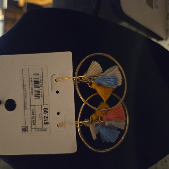 Sugar fix by Baublebar gold tone  multi colored fringe earrings with fish hooks - Picture 3 of 3